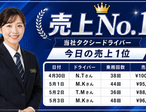 2026年4月30日～5月3日　売上トップタクシードライバー