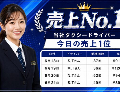 2026年6月18日～21日　売上トップタクシードライバー