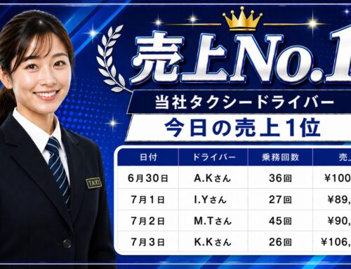 2026年6月30日～7月3日　売上トップタクシードライバー