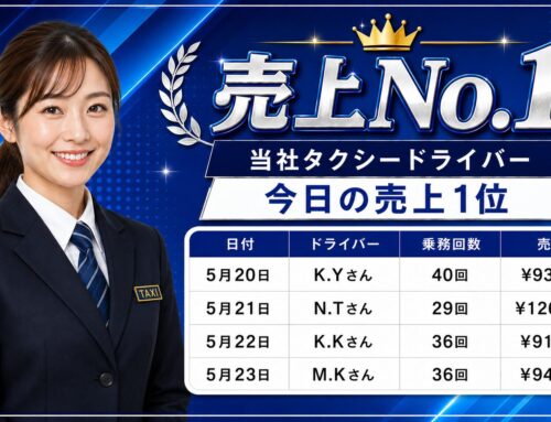 2026年5月20日～23日　売上トップタクシードライバー