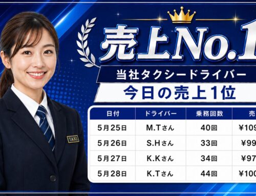 2026年5月25日～28日　売上トップタクシードライバー