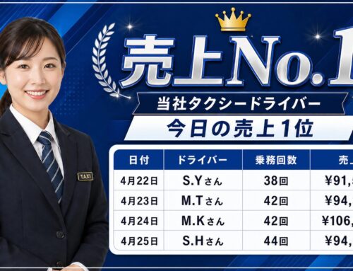 2026年4月22日～25日　売上トップタクシードライバー