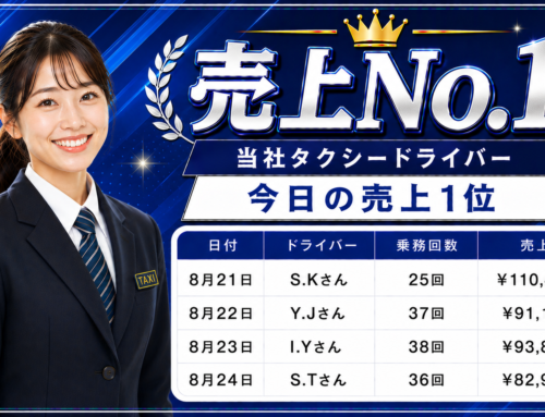 2026年8月21日～2４日　売上トップタクシードライバー