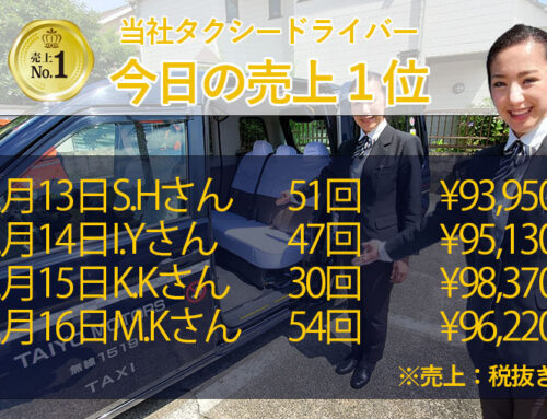 2025年12月13日～16日　売上トップタクシードライバー
