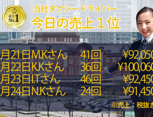 2025年12月21日～24日　売上トップタクシードライバー