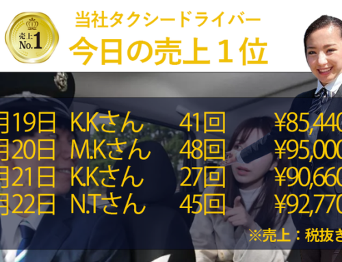 2025年7月19日～22日　売上トップタクシードライバー